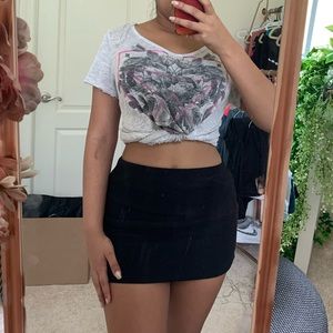 Aeropostale Gray Floral Long Tee
